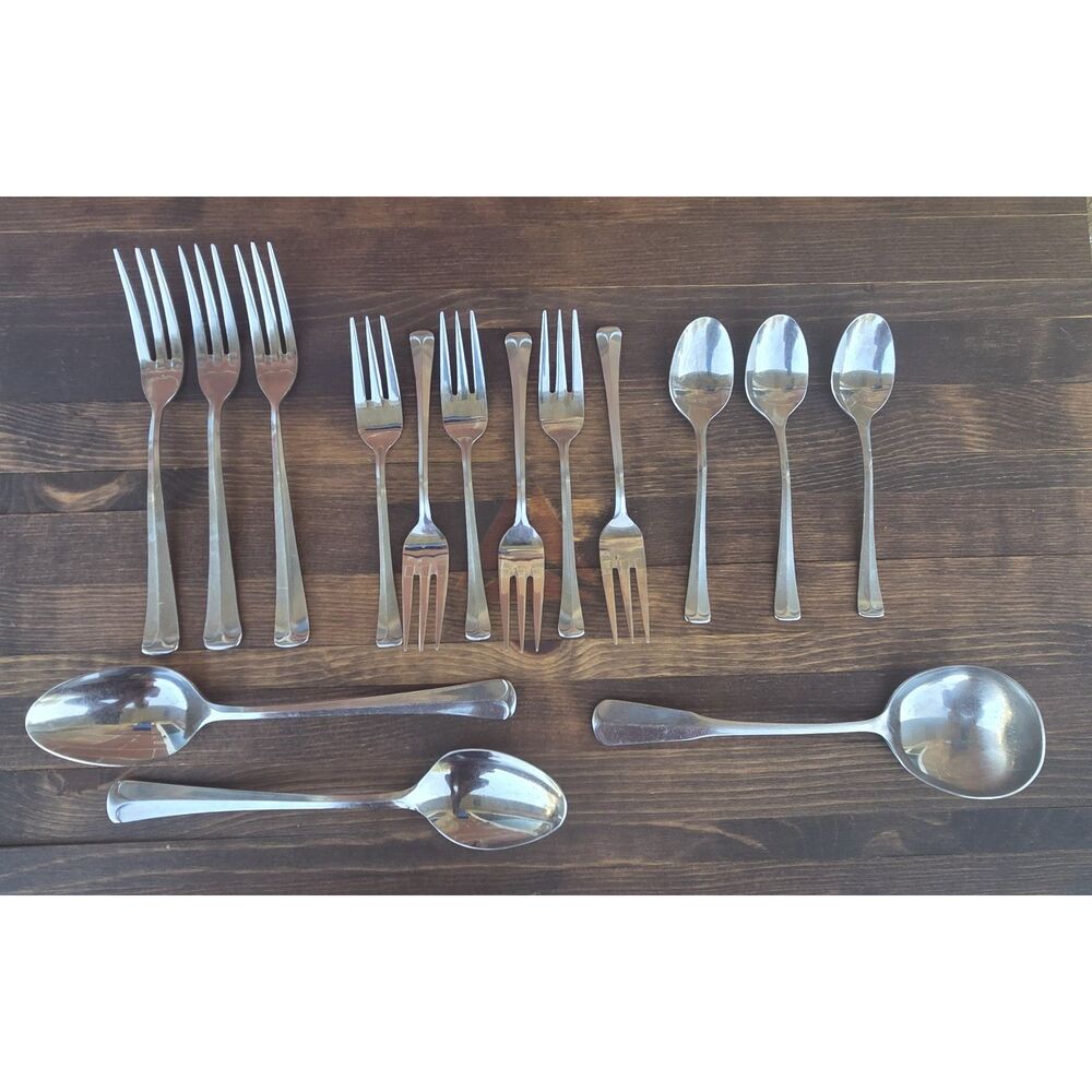 Ekco Eterna Colonial Richmond Stainless Flatware 14 Pc Mixed Lot Vintage